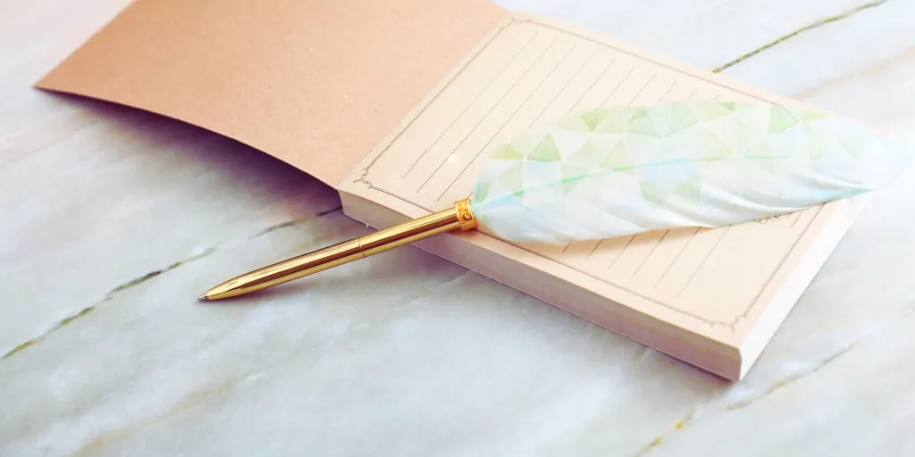 イメージ画像：メモ・羽根ペン