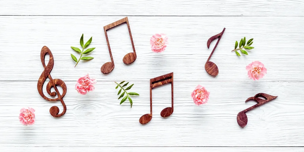 イメージ画像：音符・花